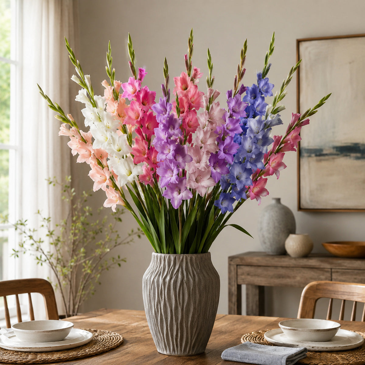EVERIVELLE 35.4-Inch Artificial Gladiolus Stem