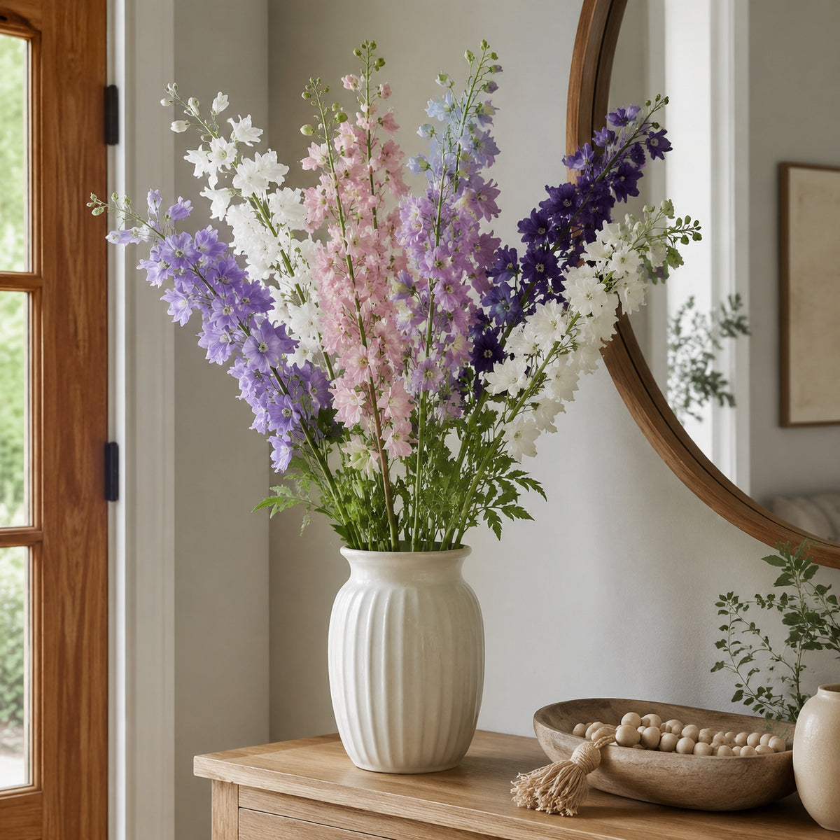 EVERIVELLE Flocked Artificial Bellflower Stem