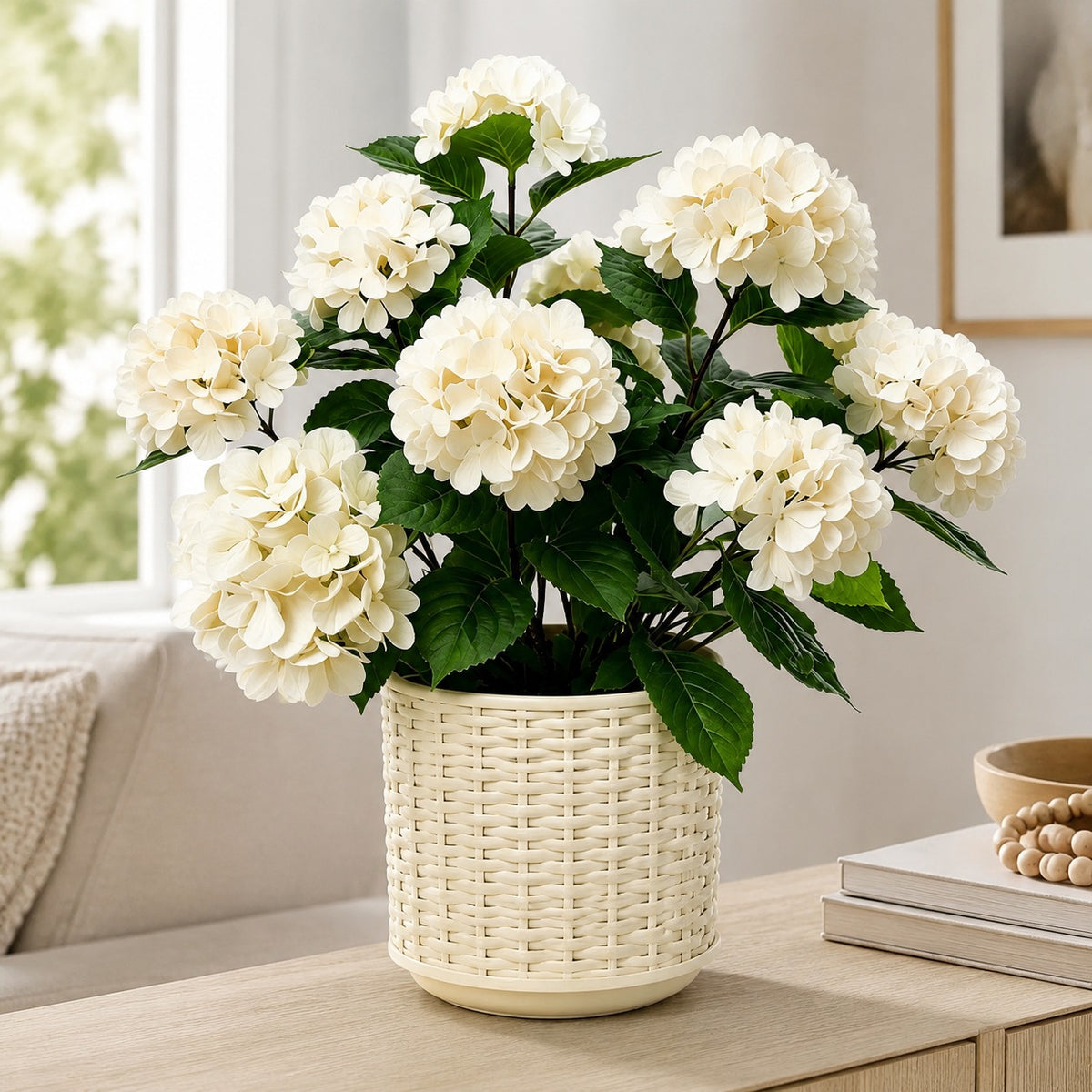 EVERIVELLE Artificial Hydrangea Floor Arrangement