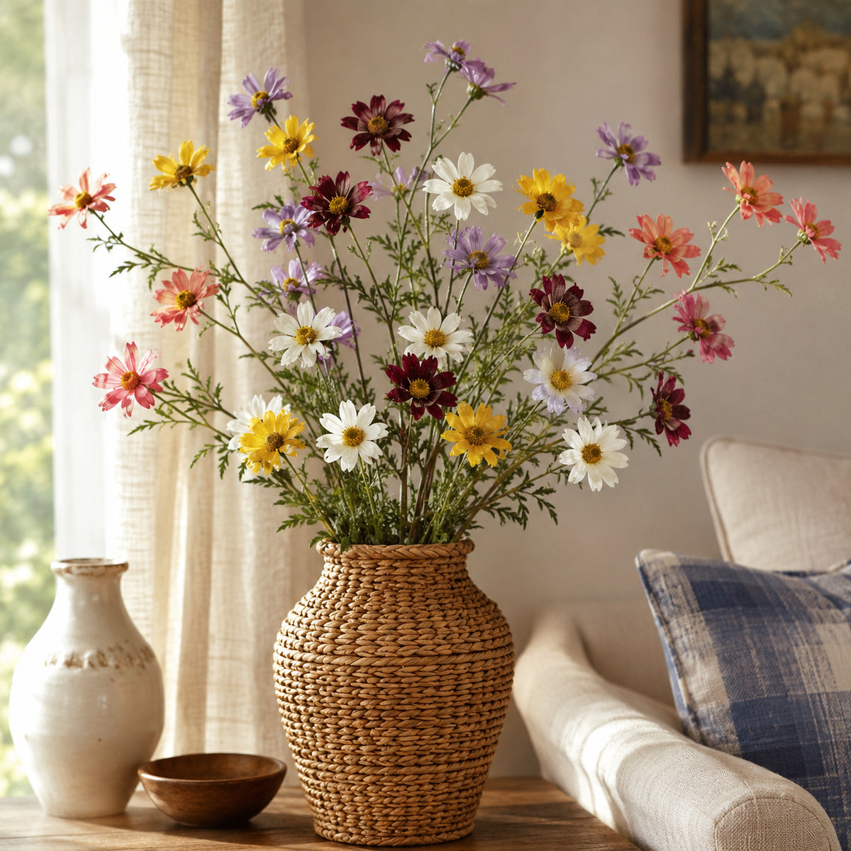EVERIVELLE 13-Head Artificial Wild Daisy Stem