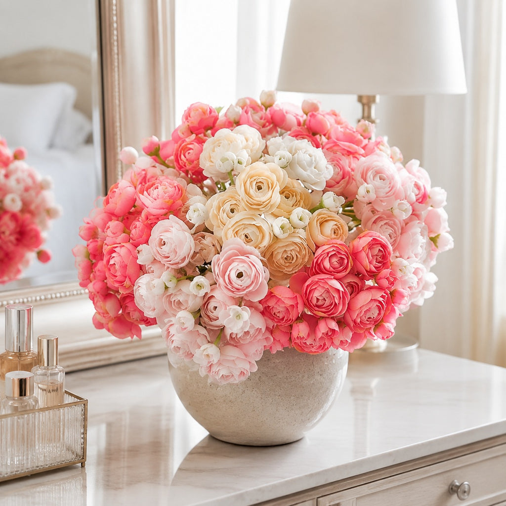 EVERIVELLE Artificial Lotus Bridal Bouquet