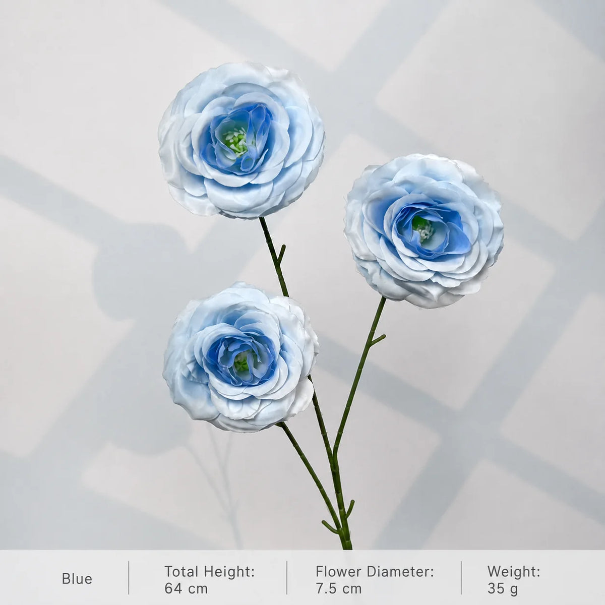 EVERIVELLE Three-Head Artificial Spray Rose Stem