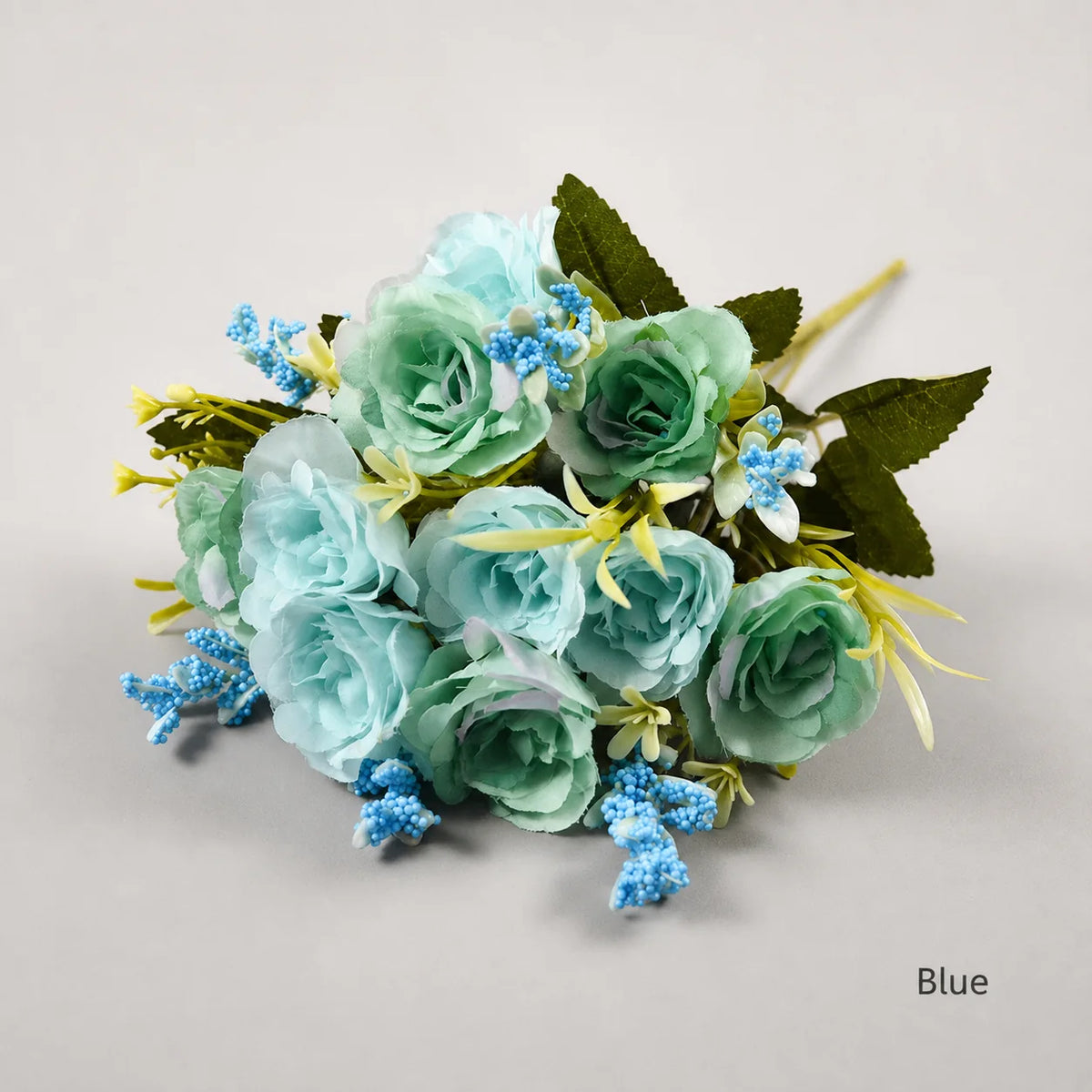 EVERIVELLE 10-Head Mini Artificial Rose Bouquet