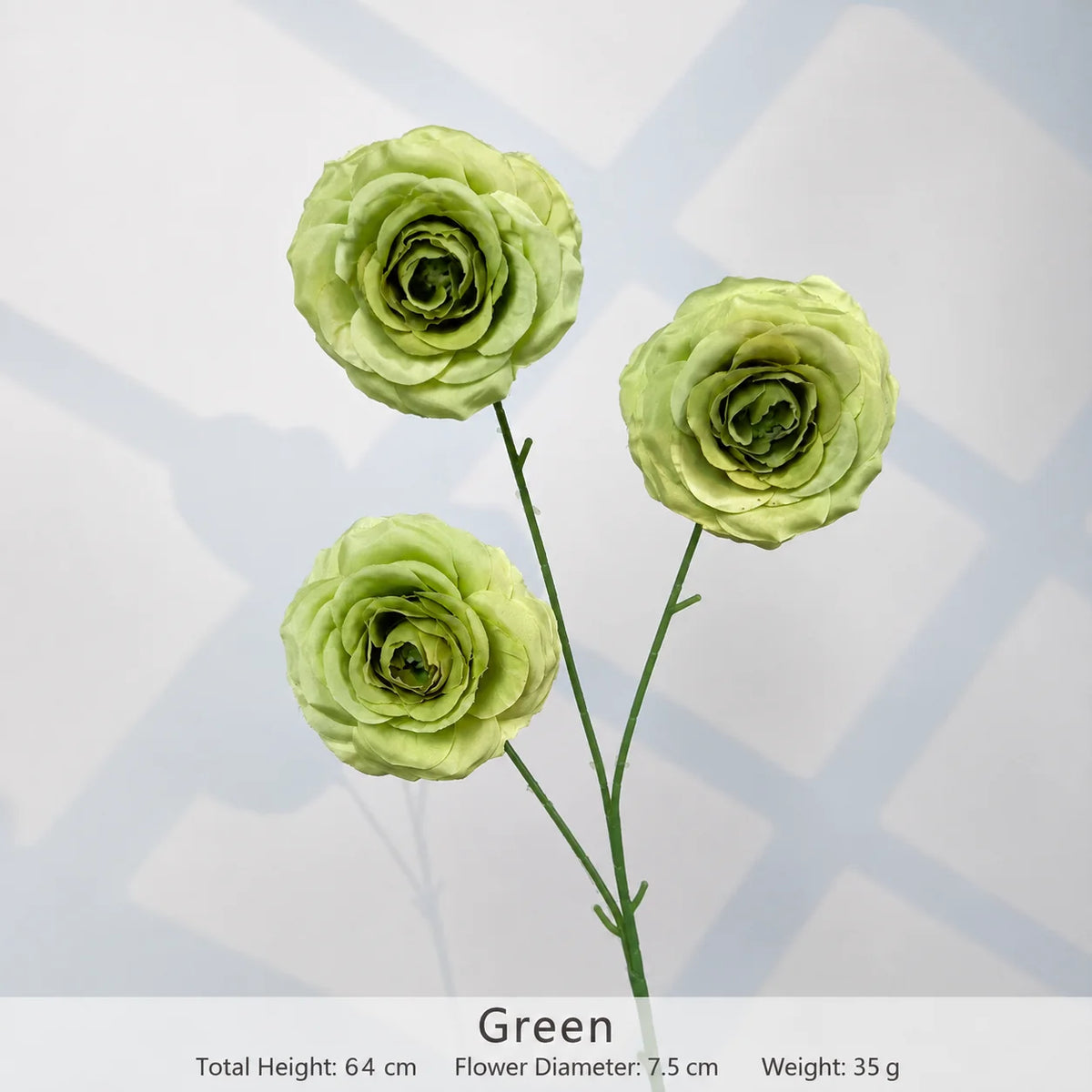 EVERIVELLE Three-Head Artificial Spray Rose Stem