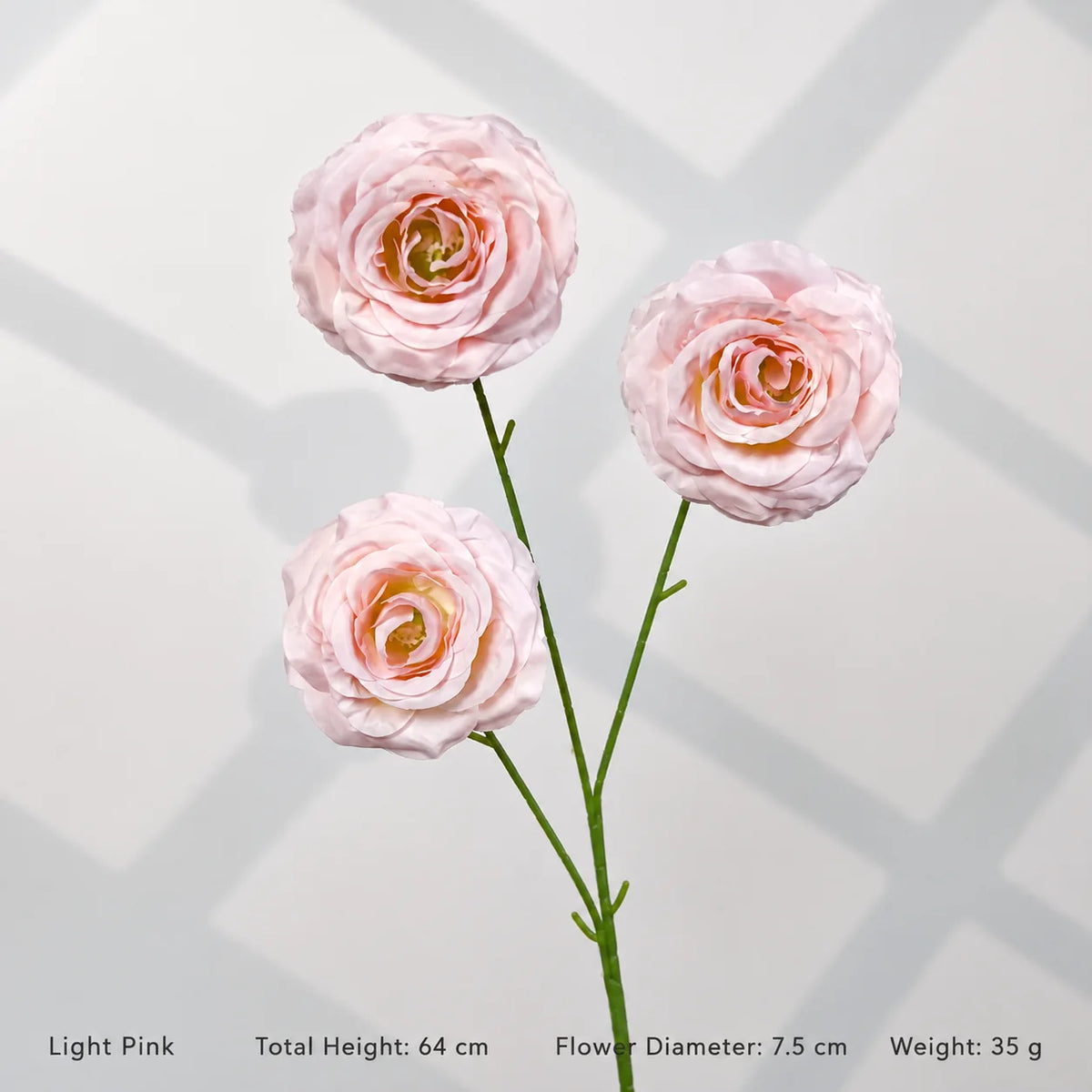 EVERIVELLE Three-Head Artificial Spray Rose Stem