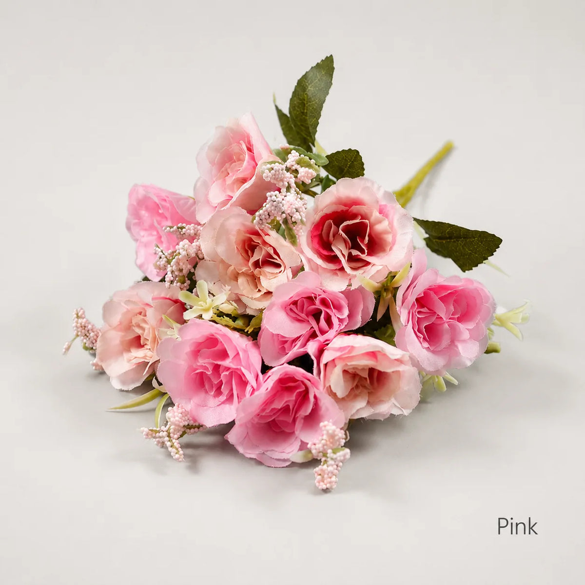 EVERIVELLE 10-Head Mini Artificial Rose Bouquet