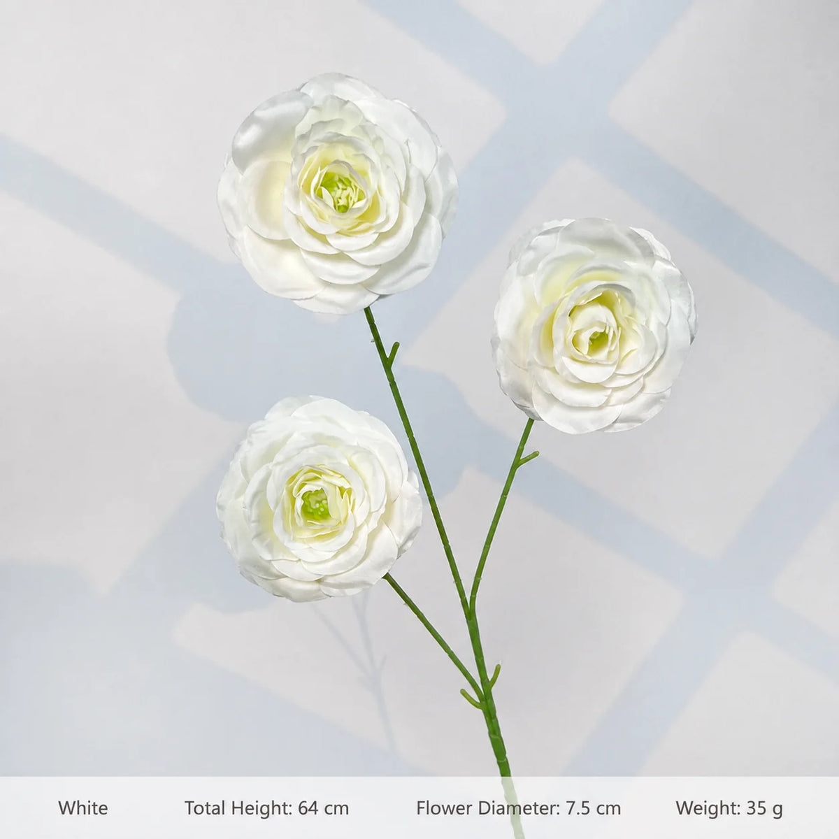 EVERIVELLE Three-Head Artificial Spray Rose Stem