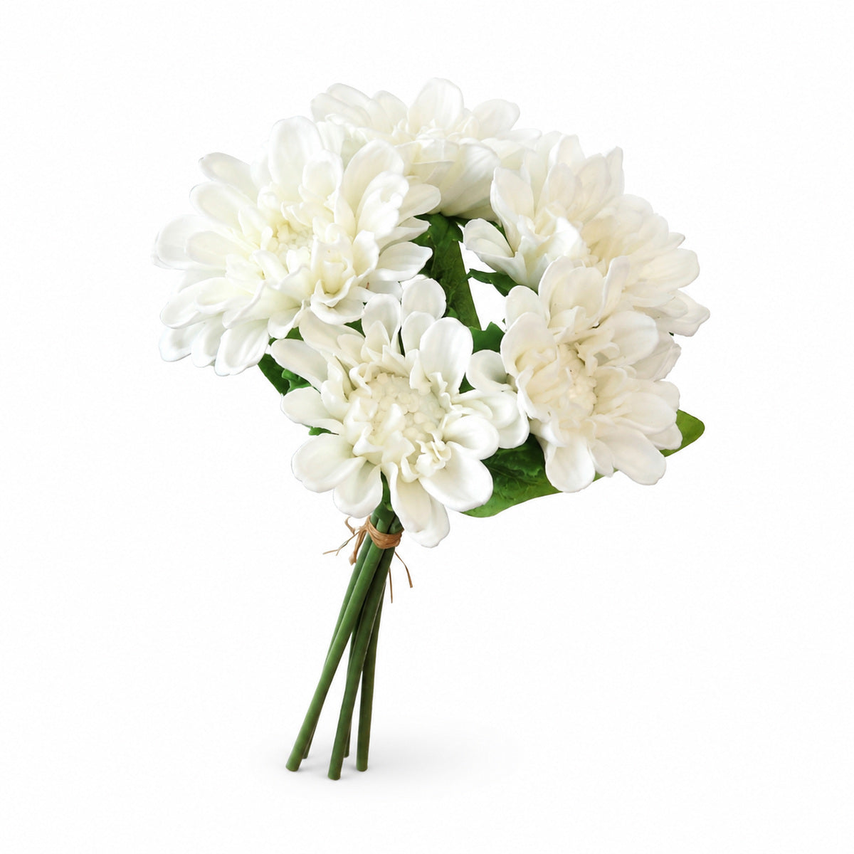 White 50-Inch Artificial Pagoda Tree Blossom Branch on a pure white background