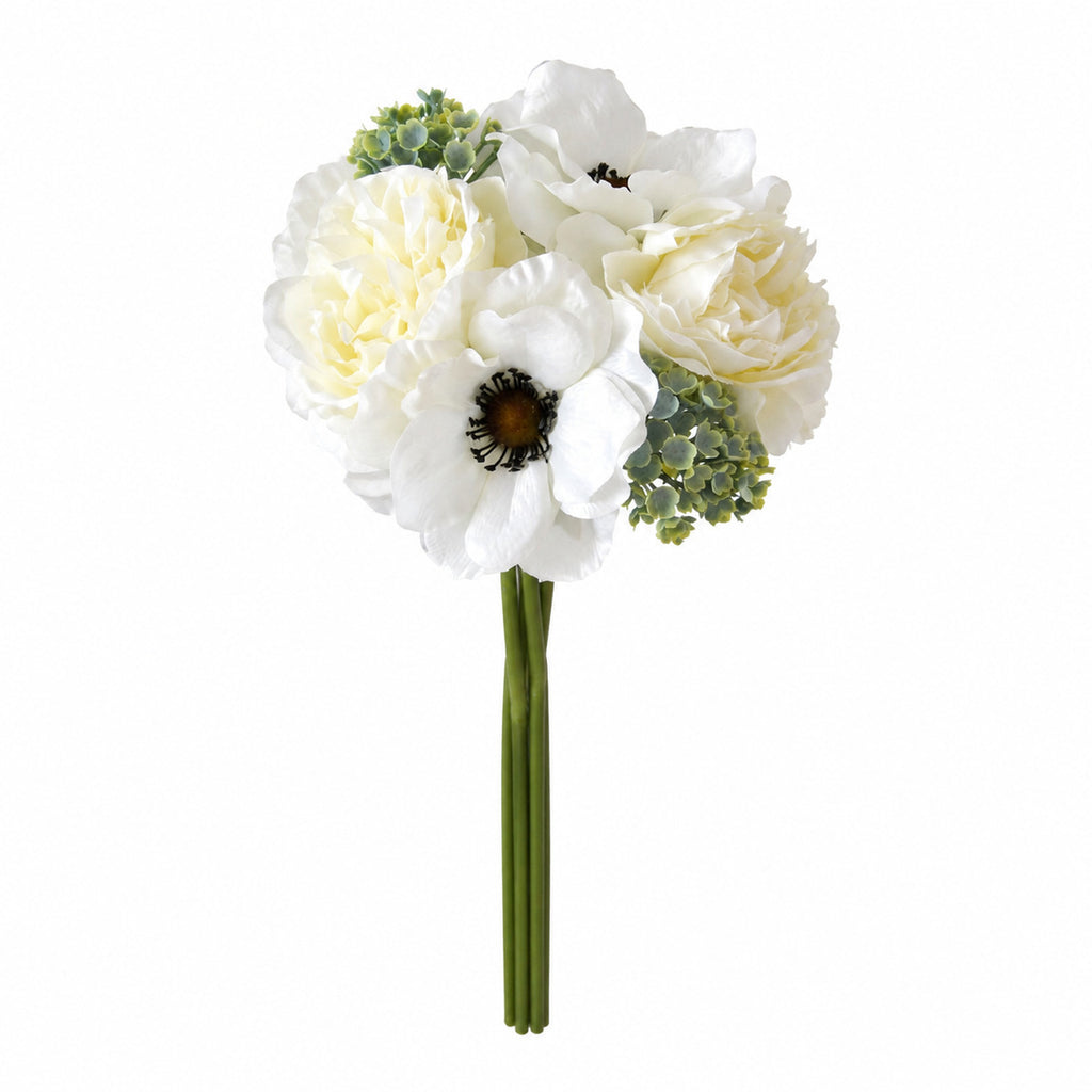 EVERIVELLE Artificial Peony & Anemone Hand-Tied Bouquet
