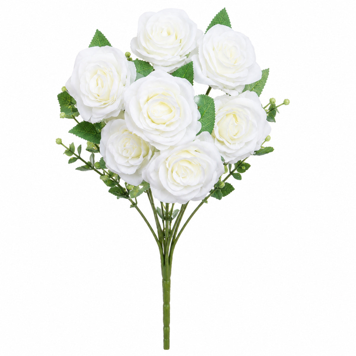 EVERIVELLE 17.3-Inch Seven-Head Artificial Rose Bouquet