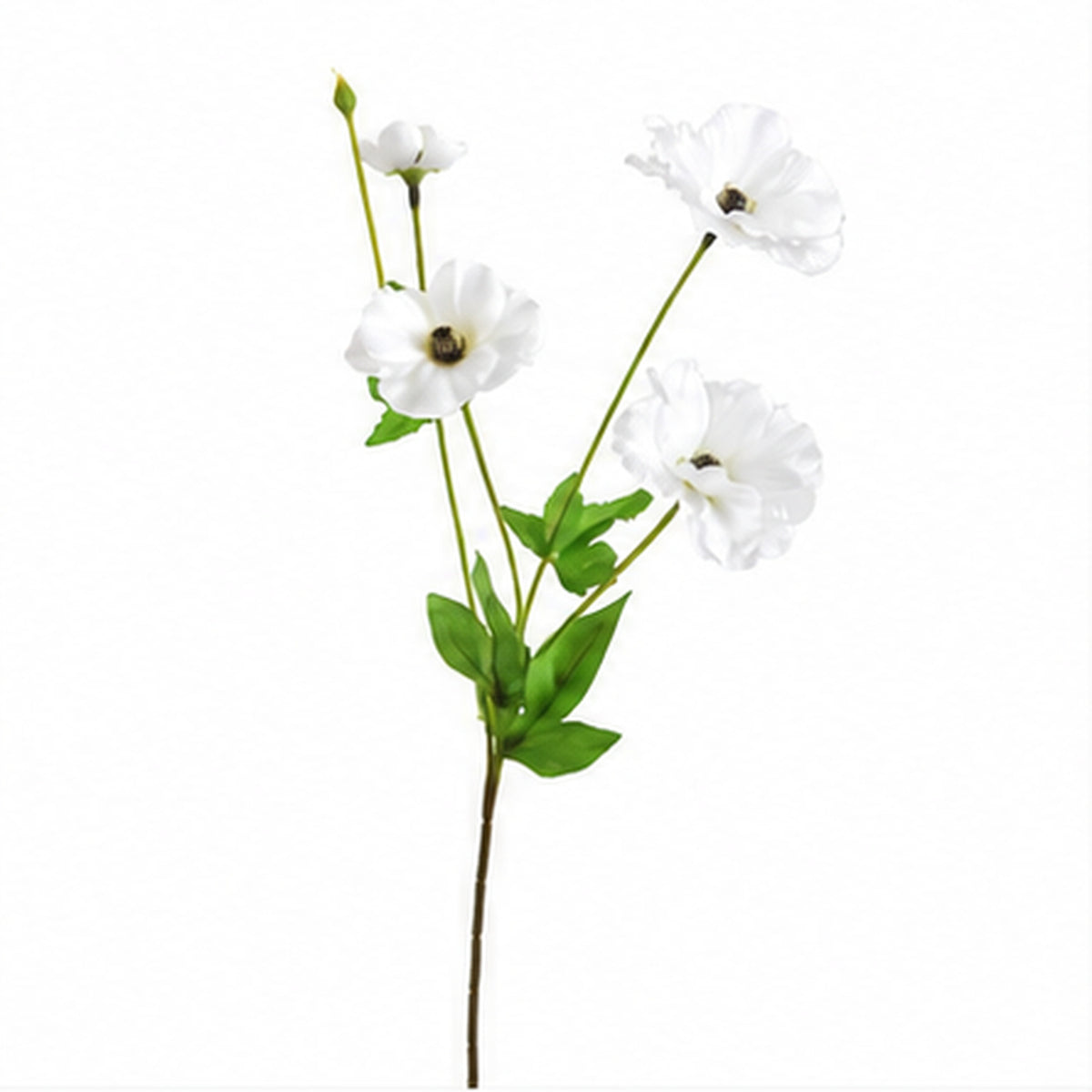 EVERIVELLE 19.3-Inch Three-Head Artificial Butterfly Ranunculus Spray