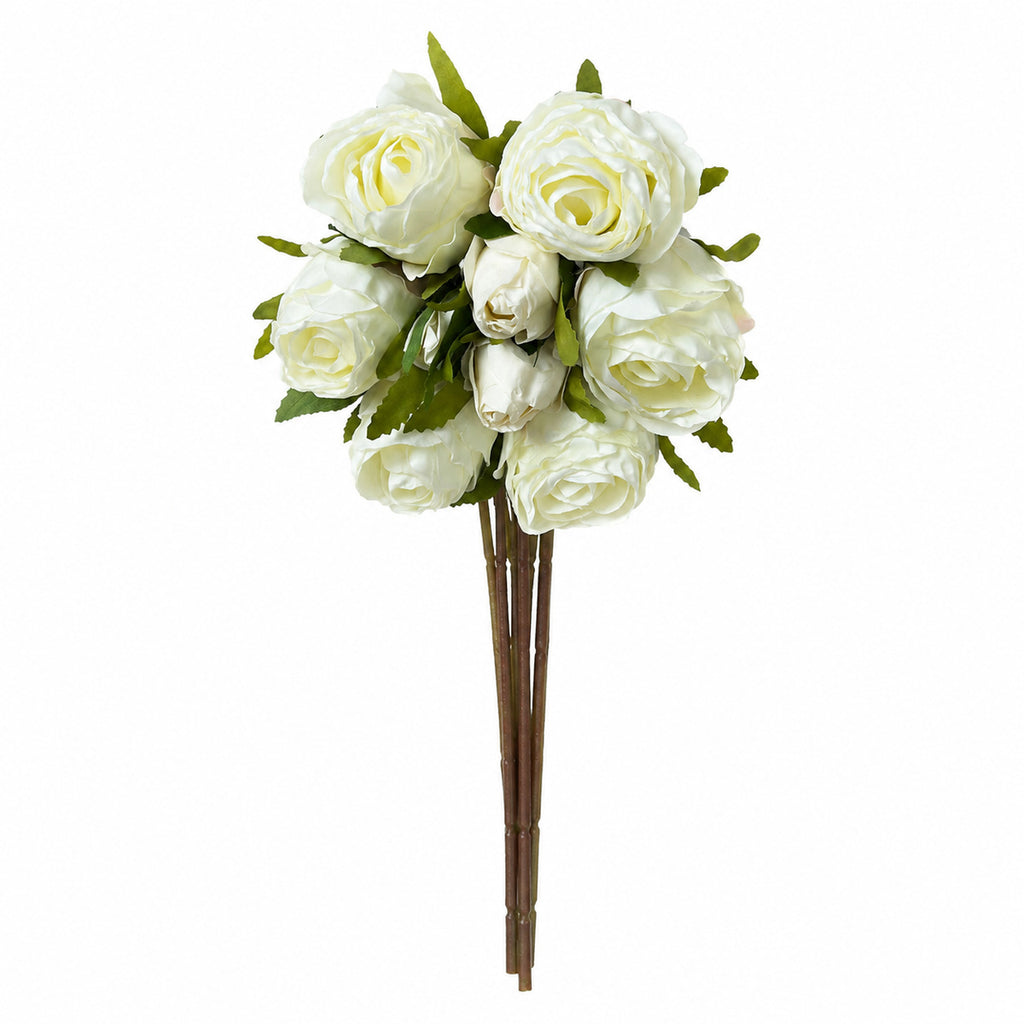 EVERIVELLE 11.8-Inch Nine-Head Artificial Rose Bouquet