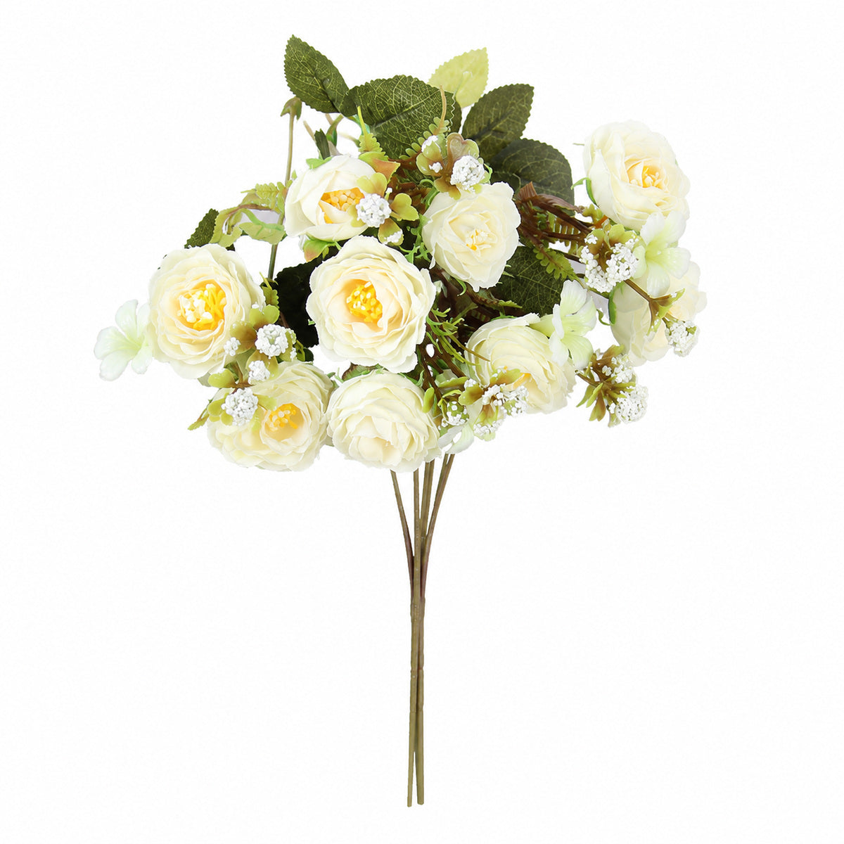EVERIVELLE Artificial Rose & Tea Bud Mini Bouquet