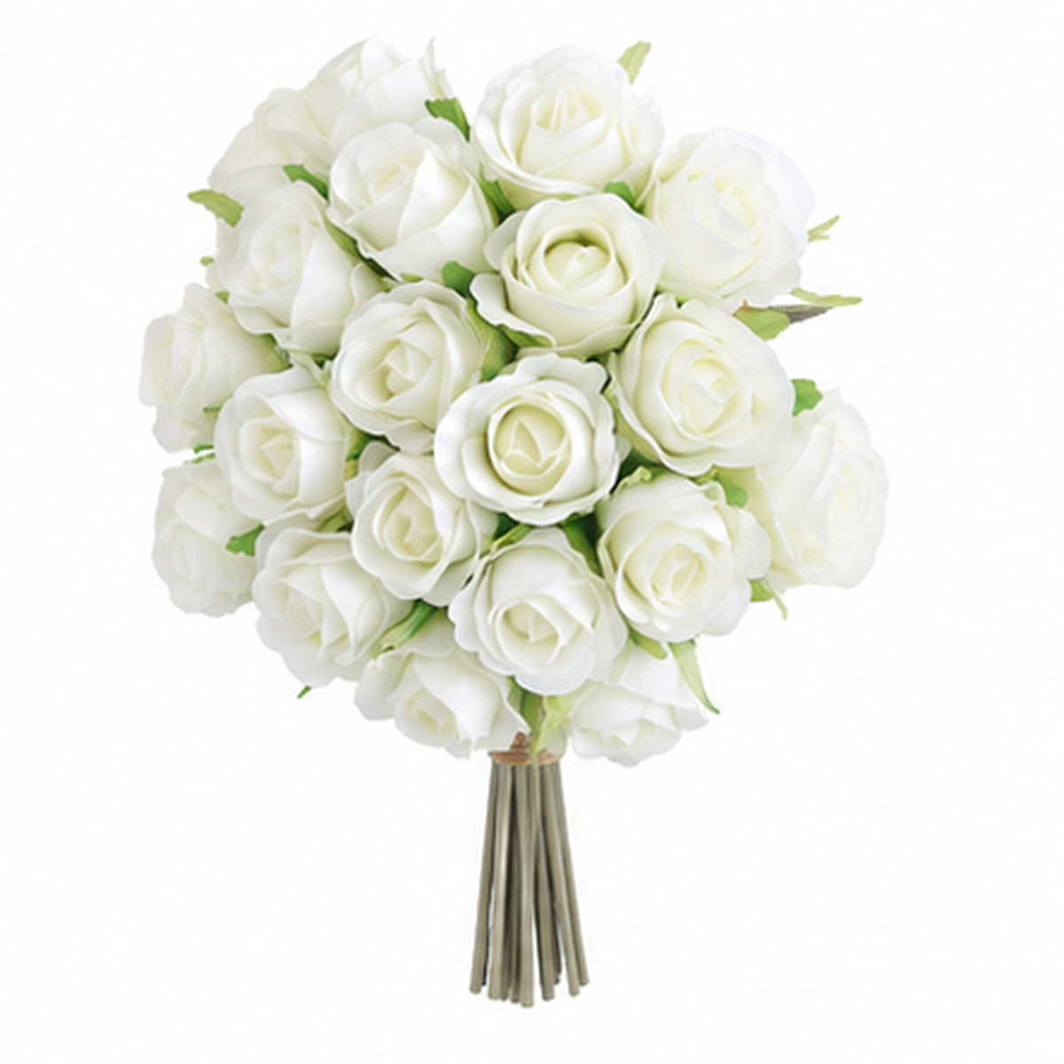 EVERIVELLE 8.7-Inch 22-Head Artificial Mini Rosebud Bouquet