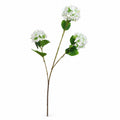 EVERIVELLE Three-Head Artificial Snowball Hydrangea Stem