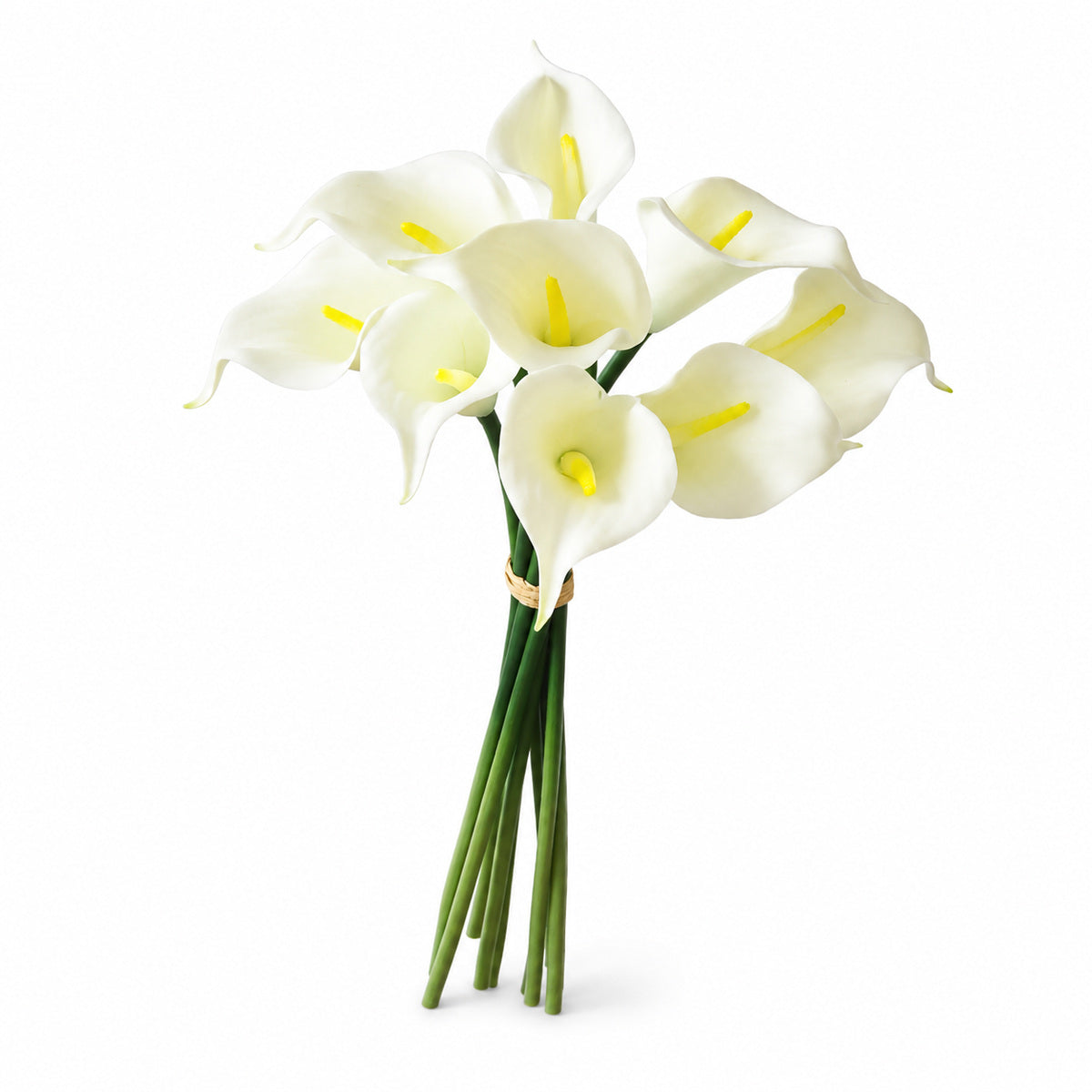 EVERIVELLE 13.8-Inch Nine-Stem Soft-Touch Calla Lily Bouquet