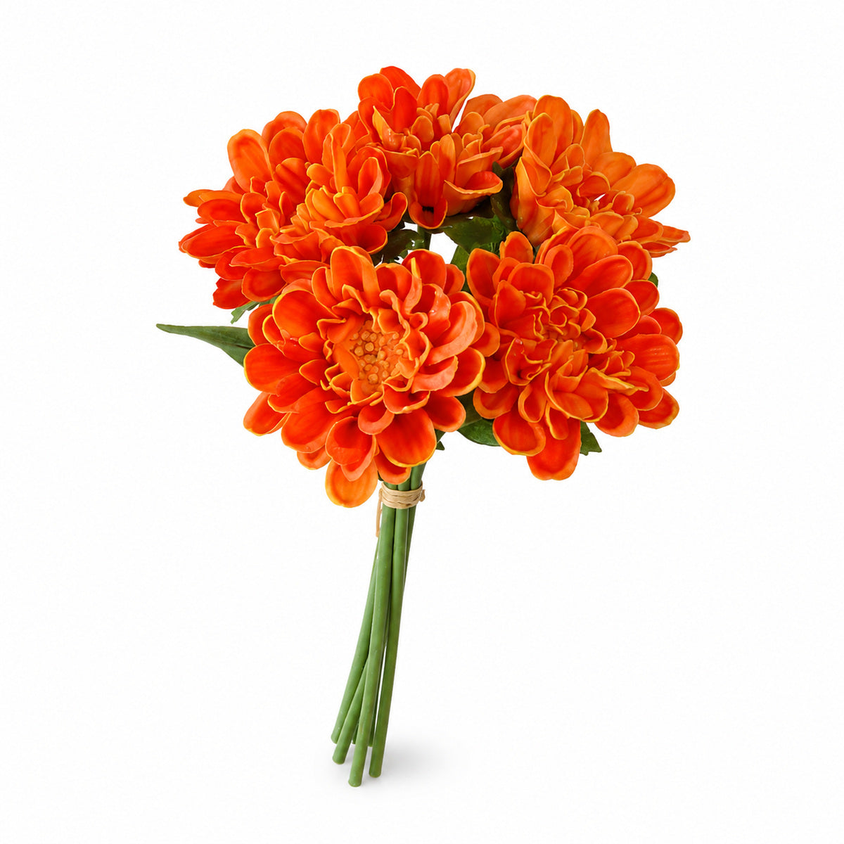 EVERIVELLE 13-Inch Five-Stem PU Chrysanthemum Bouquet
