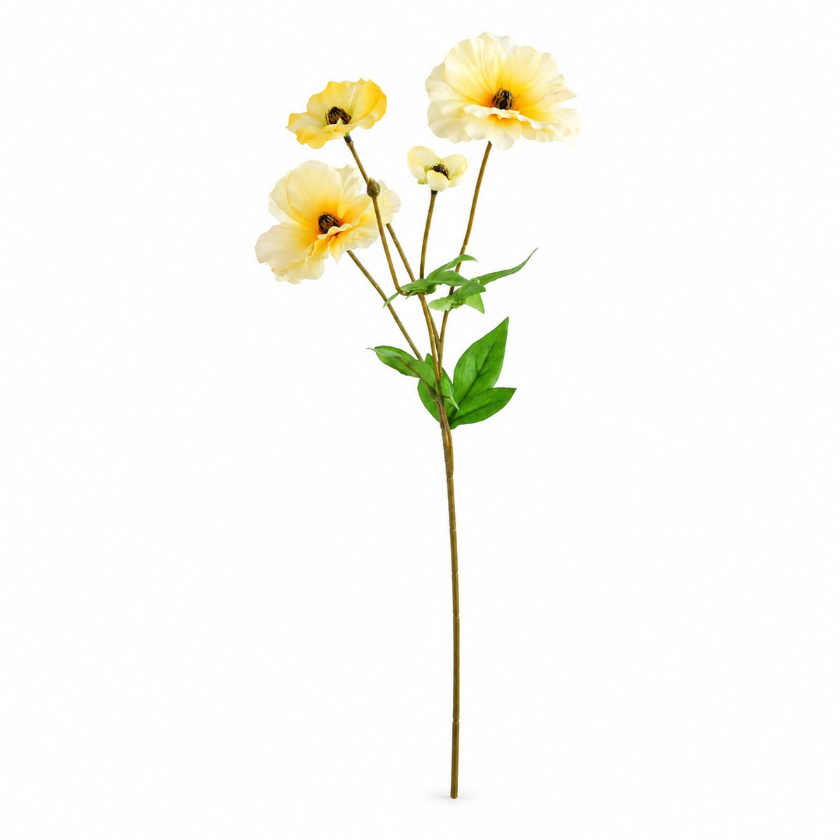 EVERIVELLE Three-Head Artificial Butterfly Ranunculus Stem