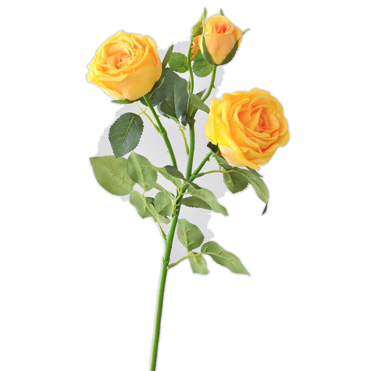 EVERIVELLE 28.7-Inch Three-Head Real-Touch Artificial Rose Stem